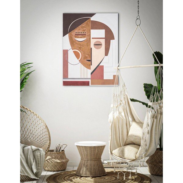 Ręcznie malowany obraz Mauro Ferretti Ethic Face, 60x80 cm-image-1