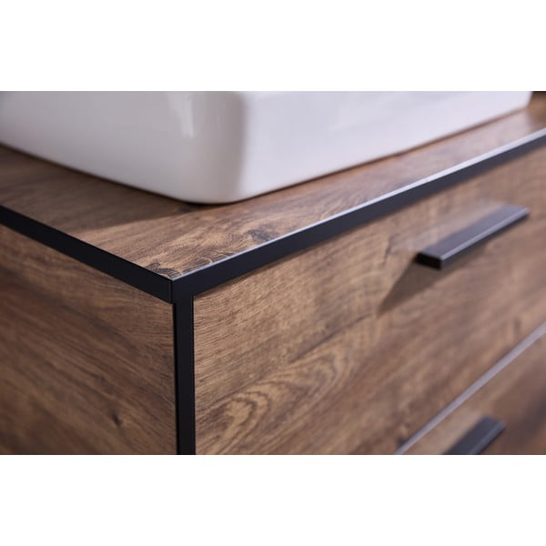 Brązowa szafka pod umywalkę bez baterii w dekorze dębu 71x51 cm Set 374 – Pelipal-image-4