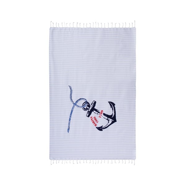 Ręcznik hamam Rope White Blue, 100x170 cm