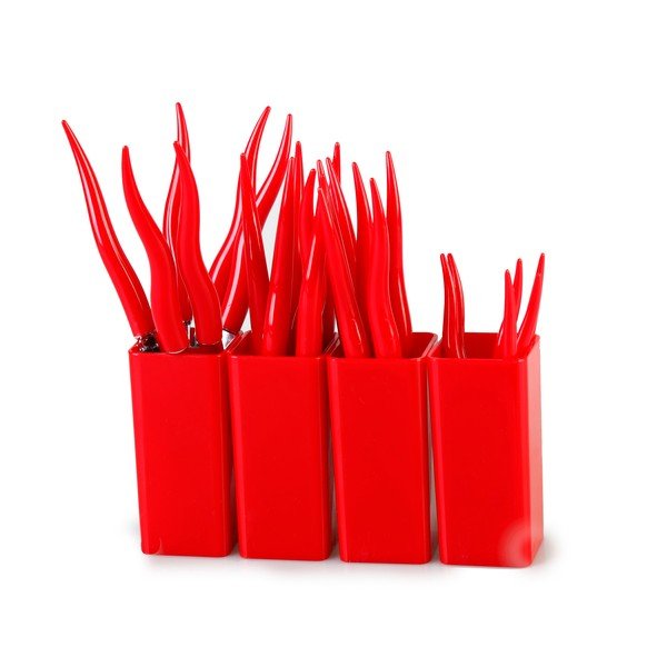 Zestaw 24 czerwonych sztućców Vialli Design Ama-image-1