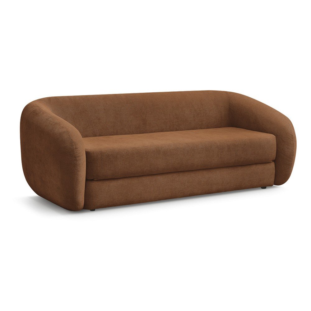 Pomarańczowa rozkładana sofa z tkaniny szenilowej 228 cm Neyo – Bobochic Paris (zdjęcie 9)