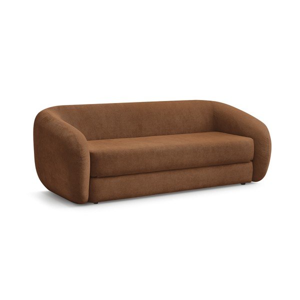 Pomarańczowa rozkładana sofa z tkaniny szenilowej 228 cm Neyo – Bobochic Paris-image-2