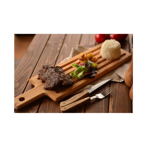 Deska bambusowa do serwowania steków Bambum Grill, długość 40 cm-image-1
