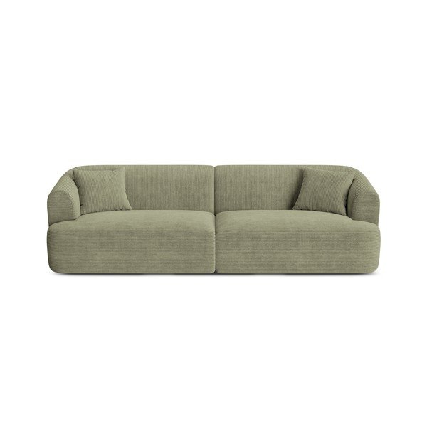 Zielona sztruksowa sofa 255 cm Campi – Cosmopolitan Design