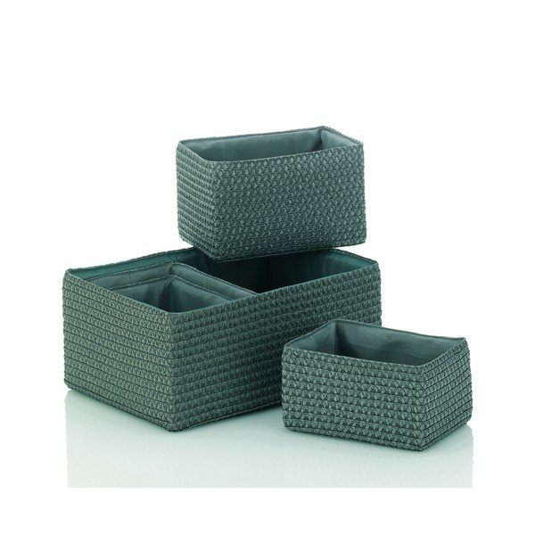 Szary organizer łazienkowy Kela Basket, 22x16x14 cm