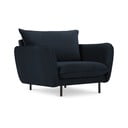 Ciemnoniebieski aksamitny fotel Vienna – Cosmopolitan Design