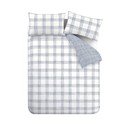 Biało-niebieska bawełniana pościel dwuosobowa 200x200 cm Marlow Check – Bianca