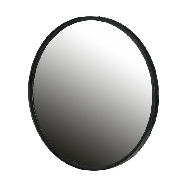 Lustro ścienne z czarną ramą WOOOD Lauren, Ø 80 cm-image-2