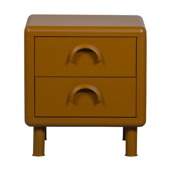 Metalowa szafka nocna w kolorze ochry Rune – WOOOD