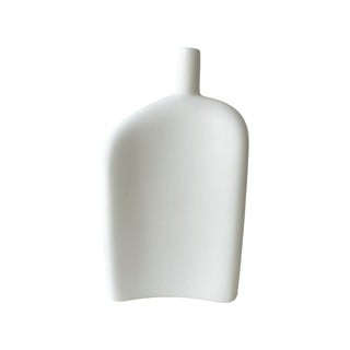 Biały płaski ceramiczny wazon Rulina Celery