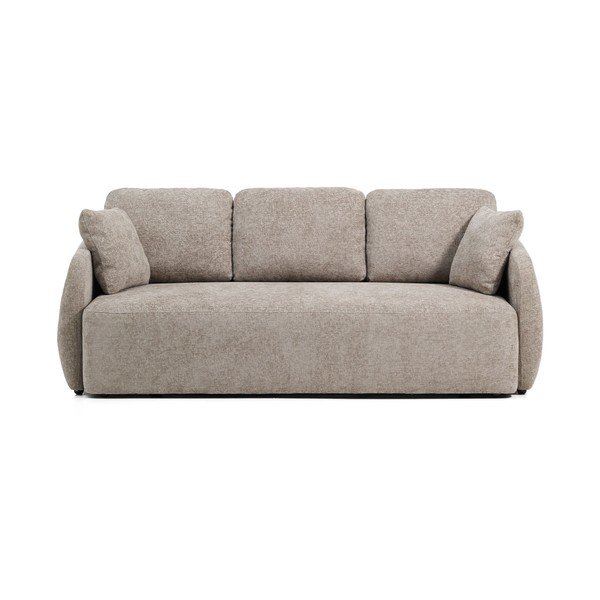 Szarobrązowa rozkładana sofa z tkaniny szenilowej 218 cm Laira – Kave Home
