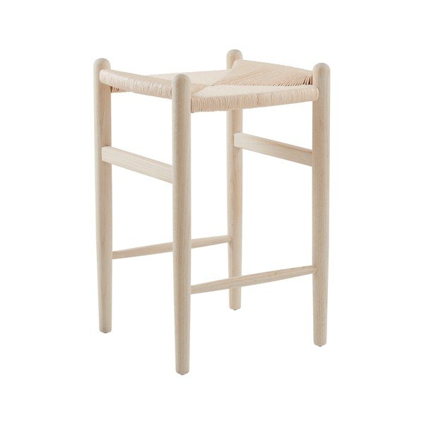 Hoker z litego drewna wiązu w jasnym naturalnym kolorze (wysokość siedziska 63 cm) Nattavaara – Jotex