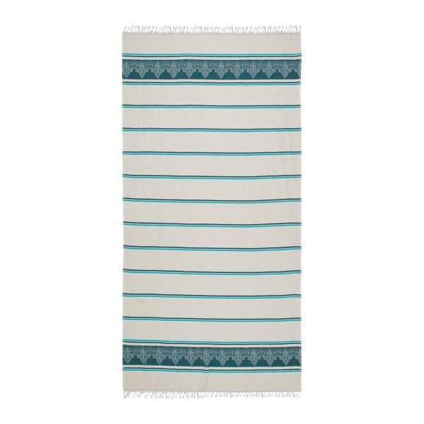 Ręcznik hammam Loincloth Dark Blue/Turquoise, 80x170 cm