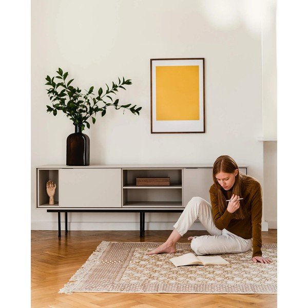 Szarobeżowa szafka pod TV 189x61x42 cm Mod – noo.ma-image-2