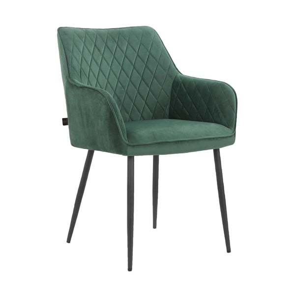 Zielone tapicerowane fotele jadalniane zestaw 2 szt. Elvira – Støraa