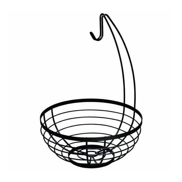 Czarny koszyk na owoce z wieszakiem iDesign Austin, ø 27,31 cm-image-2