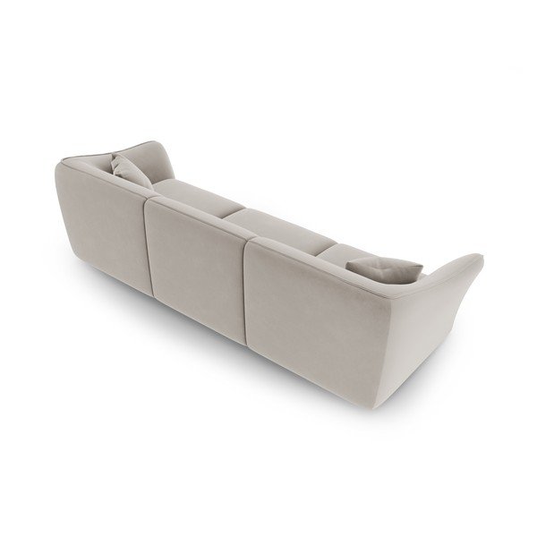 Beżowa aksamitna sofa 292 cm Tokyo – Cosmopolitan Design-image-3