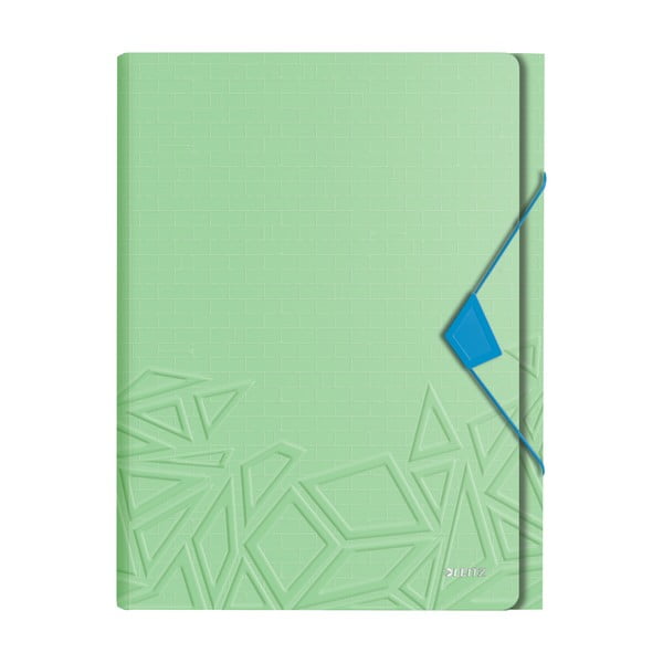 Zielona teczka z przegródkami Leitz