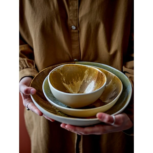 Kremowe kamionkowe miski zestaw 4 szt. 525 ml Lacey – Bloomingville-image-4