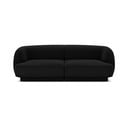 Czarna aksamitna sofa 184 cm Miley − Micadoni Home