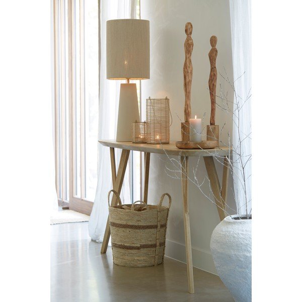 Konsola z litego drewna mango w naturalnym kolorze 44x160 cm Quenza – Light & Living-image-1