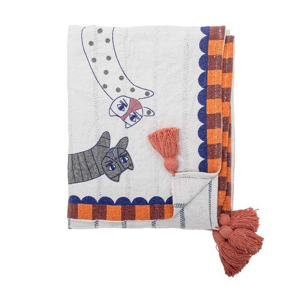 Koc z mieszanki bawełny 130x155 cm Missy – Bloomingville