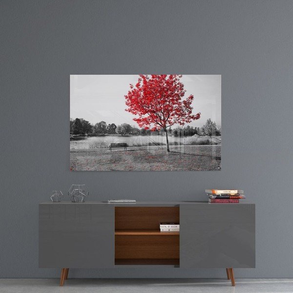 Obraz szklany Insigne Red Tree-image-1