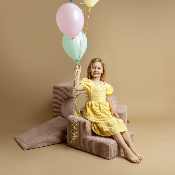 Turkusowy sztruksowy piankowy plac zabaw 4 szt. wysokość 30 cm 45x170 cm Montessori – Meowbaby-image-2