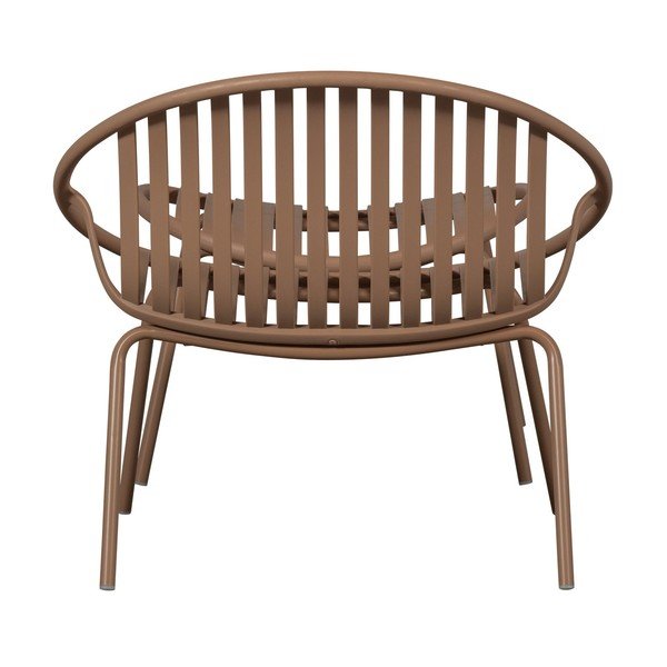 Różowy plastikowy fotel ogrodowy z podnóżkiem Bruce – WOOOD-image-3