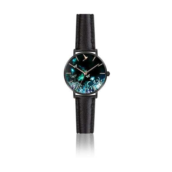 Damski zegarek z czarnym paskiem ze skóry naturalnej Emily Westwood Dream