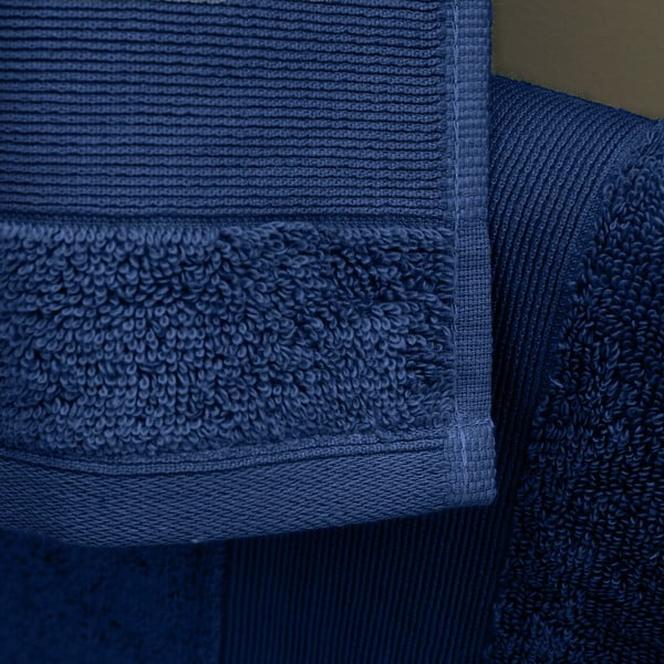 Ciemnoniebieskie bawełniane ręczniki frotte zestaw 6 szt. Anti-Bacterial – Catherine Lansfield-image-3