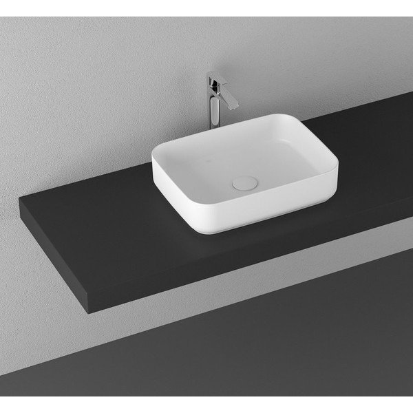 Biała umywalka ceramiczna Sapho Infinity Rectangle, 50x36 cm-image-1