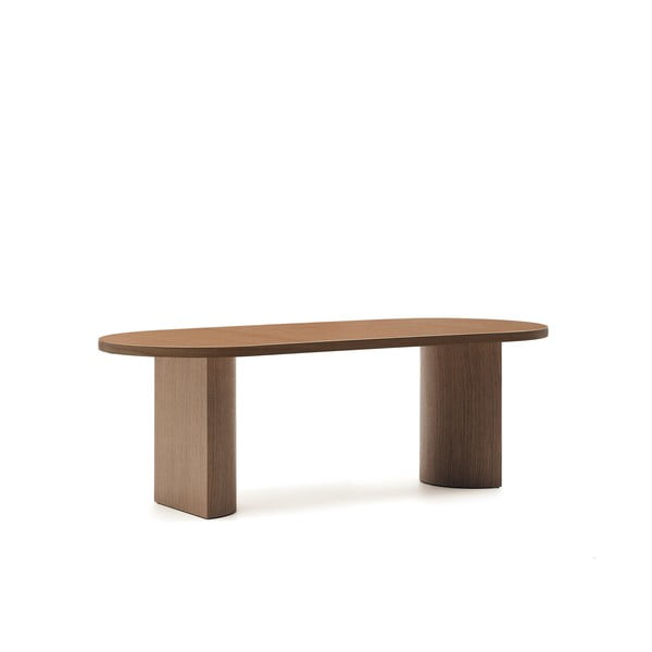 Okrągły stół z blatem w dekorze orzecha 100x200 cm Nealy – Kave Home-image-4