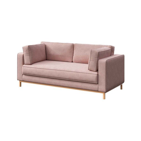 Jasnoróżowa aksamitna sofa 192 cm Celerio – Ame Yens-image-2