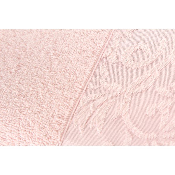Zestaw 2 jasnoróżowych ręczników ze 100% bawełny Burumcuk Pink, 50x90 cm-image-1