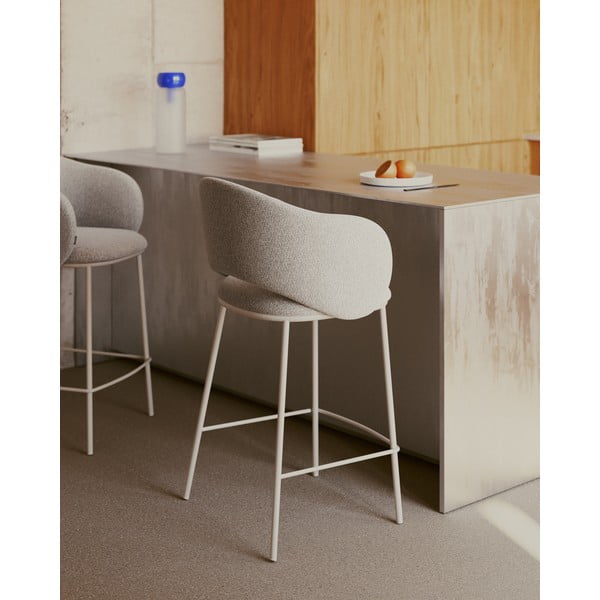 Kremowy hoker (wysokość siedziska 65 cm) Maina – Kave Home-image-1