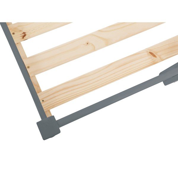 Szare wyższe łóżko z drewna sosnowego Støraa Alpi2, 90x200 cm-image-4