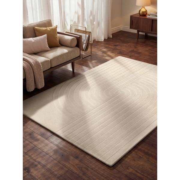 Kremowy wełniany dywan tkany ręcznie 80x150 cm Arcura – Vikosa-image-1