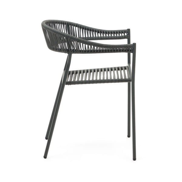 Szare krzesła z imitacji rattanu zestaw 4 szt. Futadera – Kave Home-image-2