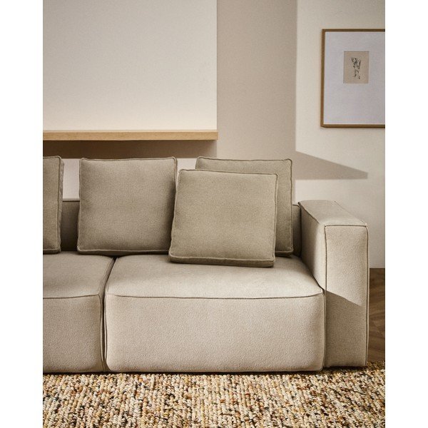 Beżowa rozkładana sofa z tkaniny szenilowej 236 cm Marela – Kave Home-image-1