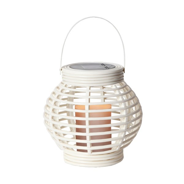Biały solarny lampion LED odpowiedni na zewnątrz Star Trading Rotang, wys. 16 cm-image-2