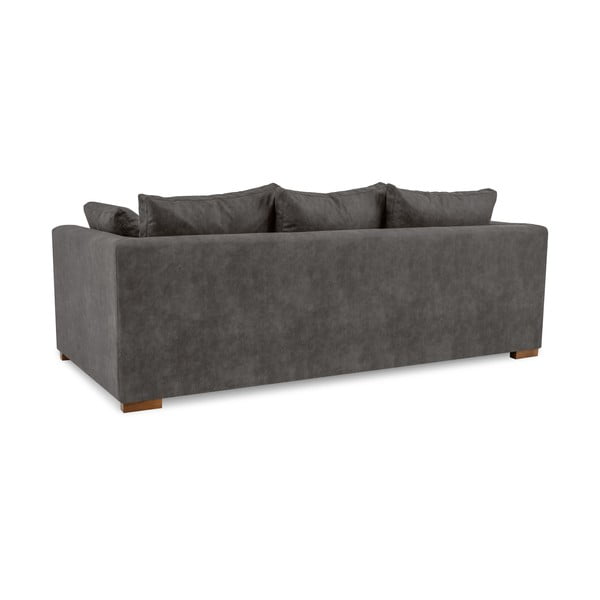 Antracytowa sofa z imitacji skóry 225 cm Hamburg – Scandic-image-3