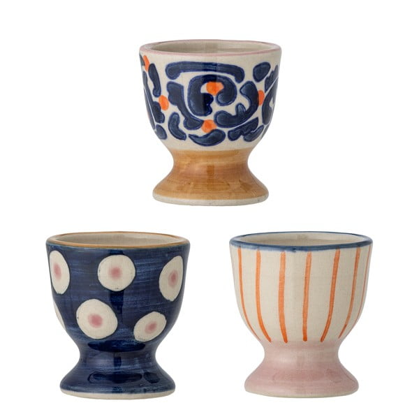 Kamionkowe kieliszki na jajka zestaw 3 szt. Eviaya – Bloomingville