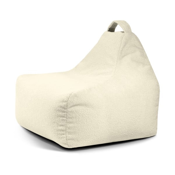 Kremowy dziecięcy worek do siedzenia z materiału bouclé Game Amuse – SLOWDOWN