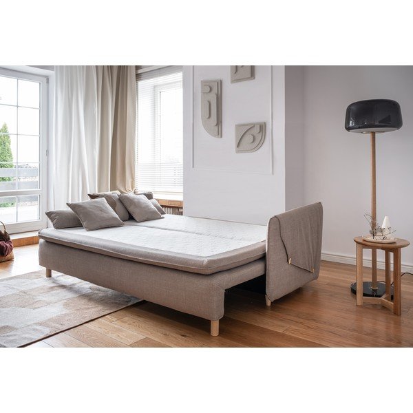 Jasnobrązowa rozkładana sofa 207 cm Simon – Miuform-image-3