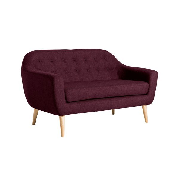 Bordowa sofa 2-osobowa Max Winzer Kelly-image-4