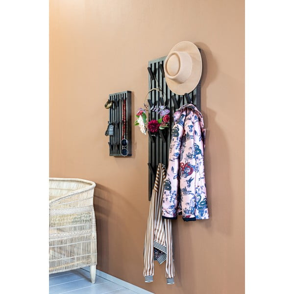 Ciemnobrązowy wieszak ścienny z litego drewna dębowego 24 cm Parco – Spinder Design-image-4