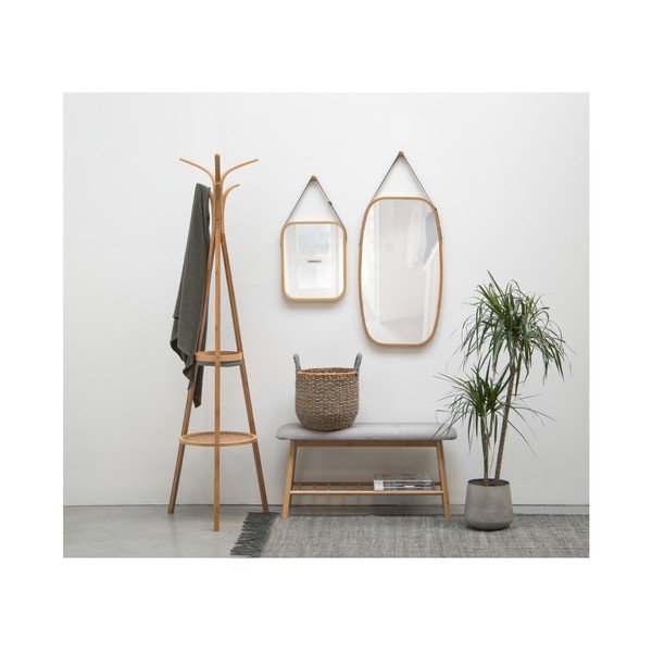 Lustro ścienne w bambusowej ramie PT LIVING Idylic, dł. 74 cm-image-1