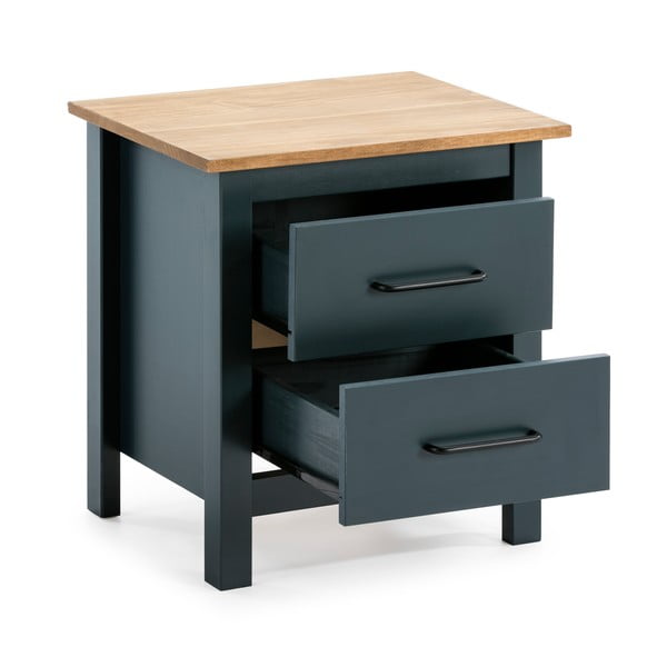 Ciemnoniebieska szafka nocna z litego drewna sosnowego Miranda – Marckeric-image-3