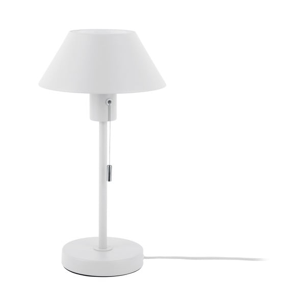 Biała lampa stołowa z metalowym kloszem (wysokość 36 cm) Office Retro – Leitmotiv